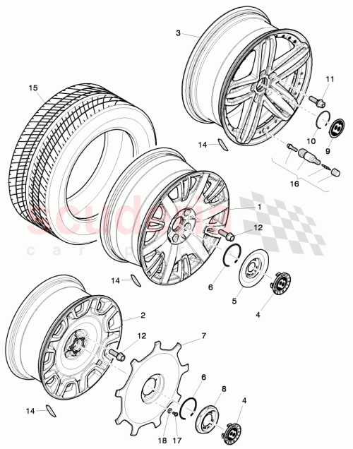 Part Diagram for Bentley 3W0601175
