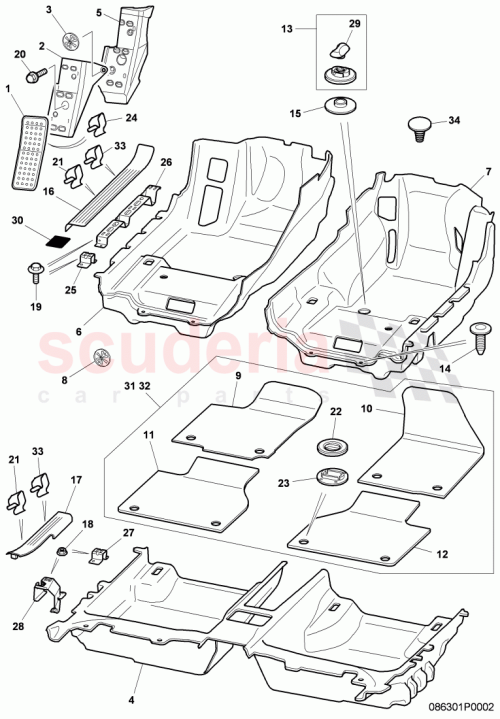 Part Diagram for Bentley 3W1864777M