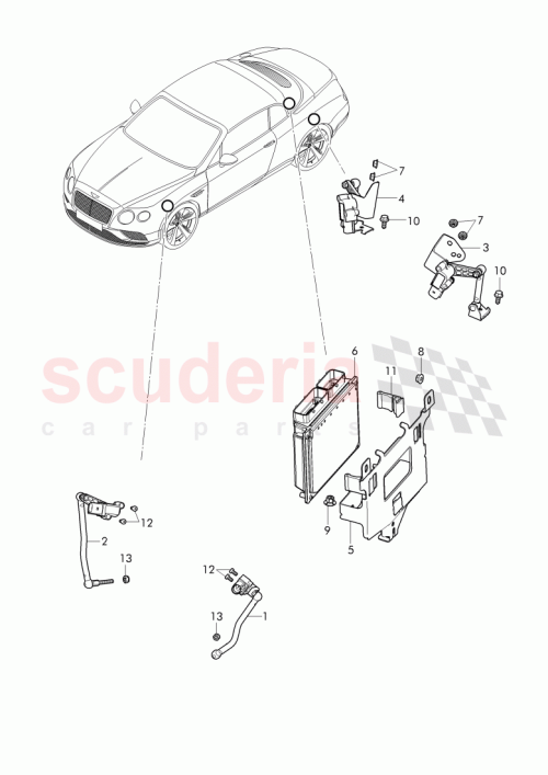 Part Diagram for Bentley 3W7907553E