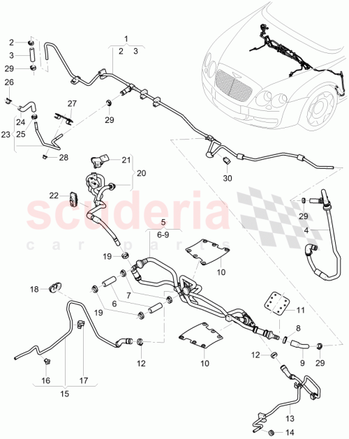 Part Diagram for Bentley 3W2819345