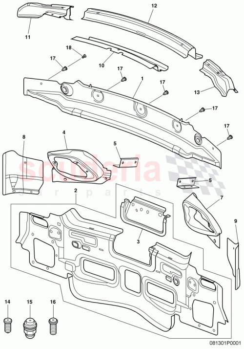 Part Diagram for Bentley 3W8813562