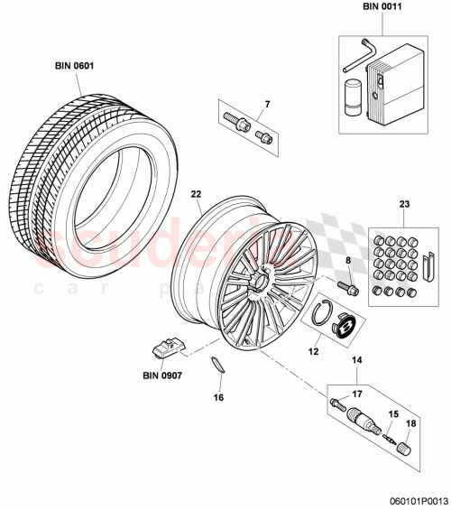 Part Diagram for Bentley 3W0601025CA