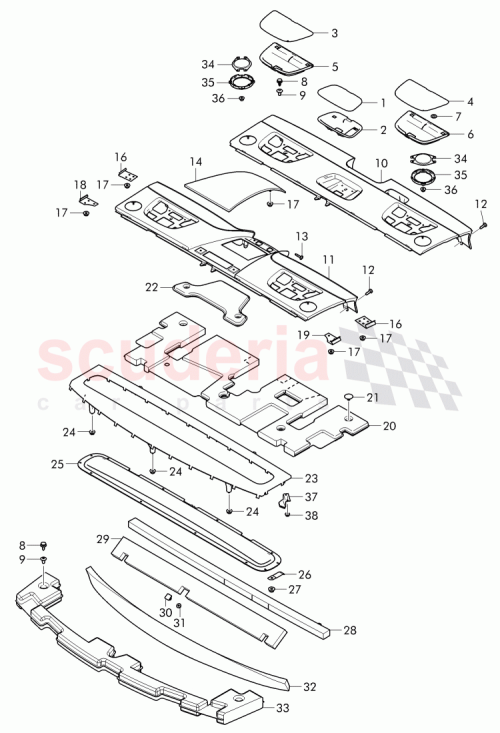 Part Diagram for Bentley 4W0 864 714 E