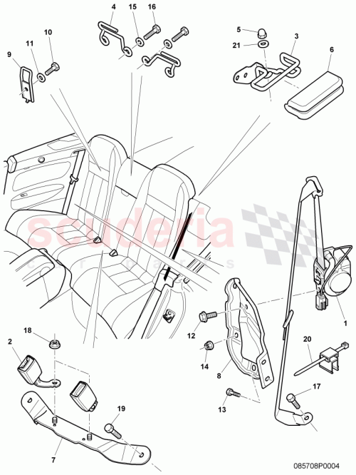 Part Diagram for Bentley 3W7857805
