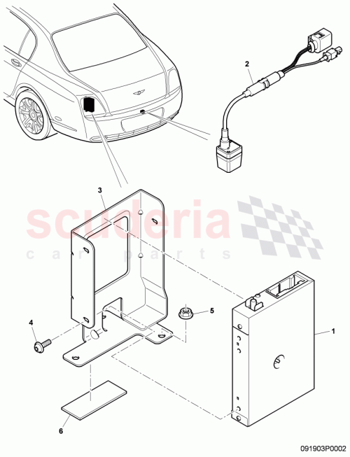 Part Diagram for Bentley 3W8863995