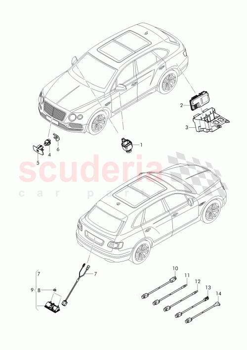 Part Diagram for Bentley 4M0 907 392