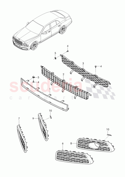 Part Diagram for Bentley 3Y0 807 667 N