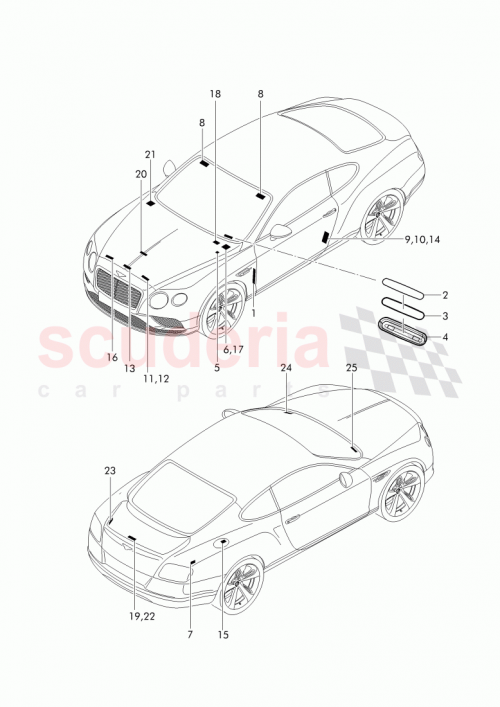 Part Diagram for Bentley 3W8 010 024 C