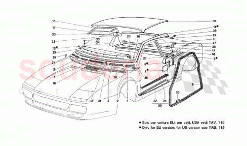 Part Diagram for Ferrari 63074100