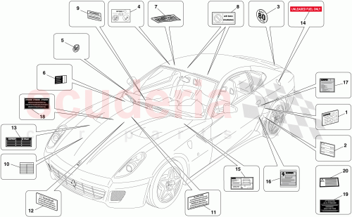Part Diagram for Ferrari 258940