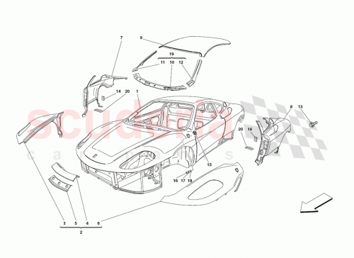 Part Diagram for Ferrari 986944