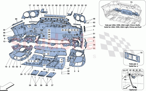 Part Diagram for Ferrari 89037700