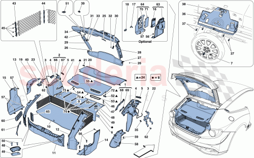 Part Diagram for Ferrari 68304200