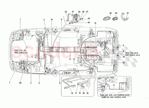 Part Diagram for Ferrari 151100