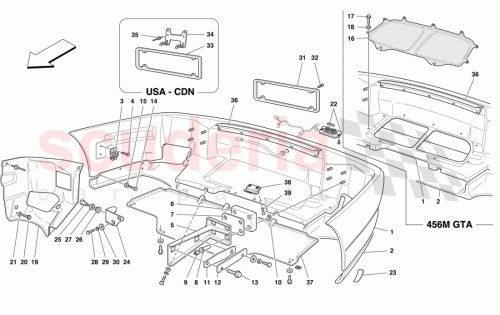 Part Diagram for Ferrari 65444610