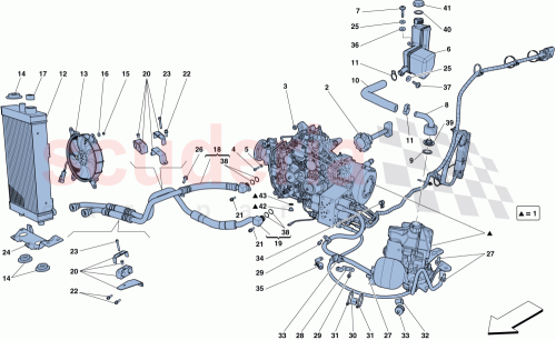 Part Diagram for Ferrari 14308734