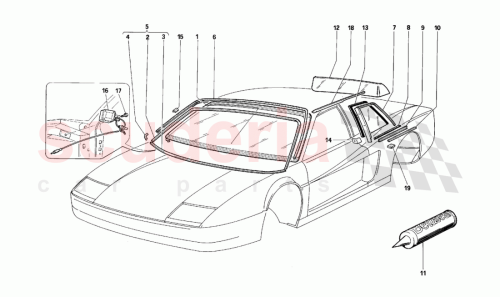 Part Diagram for Ferrari 61540000
