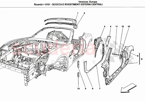 Part Diagram for Ferrari 69923411