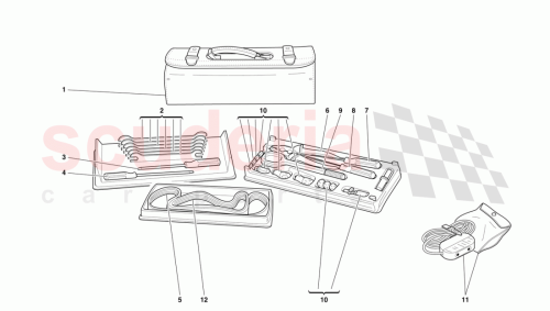 Part Diagram for Ferrari 166405