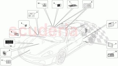 Part Diagram for Ferrari 12856780