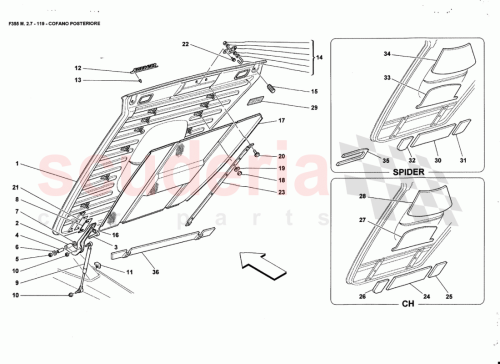 Part Diagram for Ferrari 64738700