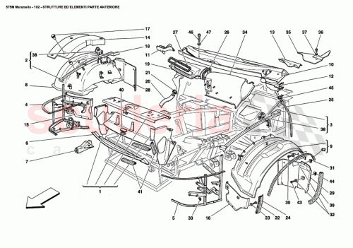 Part Diagram for Ferrari 13338047