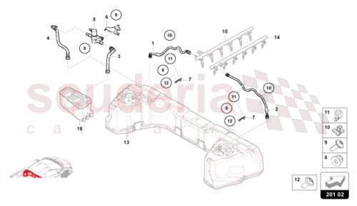 Part Diagram for Lamborghini 47B201827