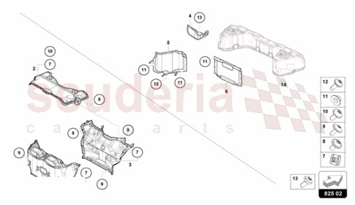 Part Diagram for Lamborghini 47B825611