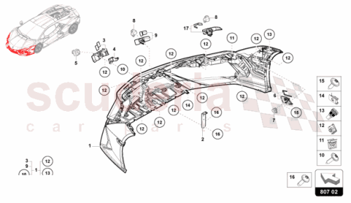 Part Diagram for Lamborghini 47B919262B98