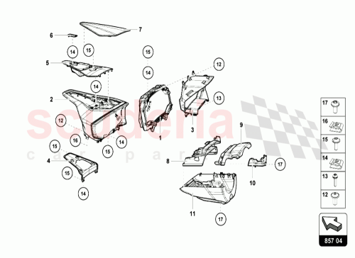 Part Diagram for Lamborghini 4T0920900C