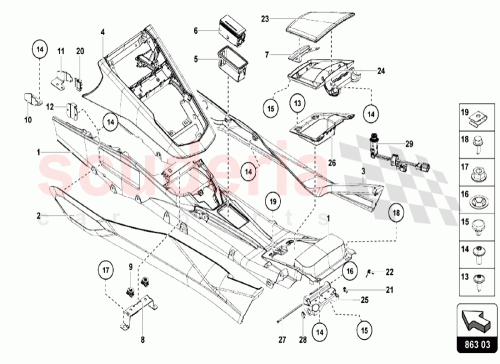 Part Diagram for Lamborghini 470863667D