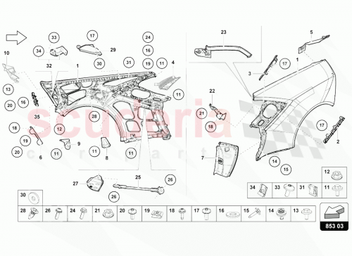 Part Diagram for Lamborghini 4T8809821B