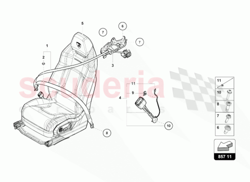 Part Diagram for Lamborghini 4ML857805ADX8