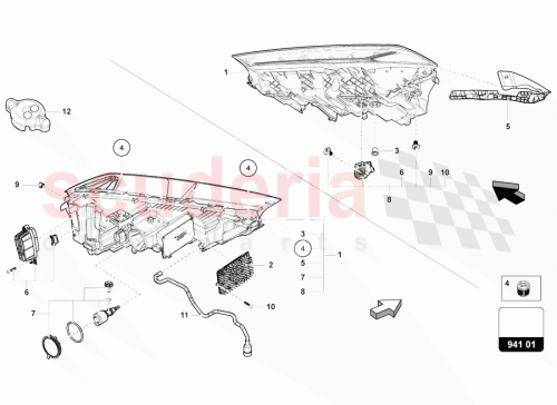 Part Diagram for Lamborghini 4ML941191