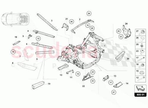 Part Diagram for Lamborghini 4T0813541E