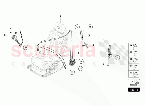 Part Diagram for Lamborghini 4M8857705BRL8