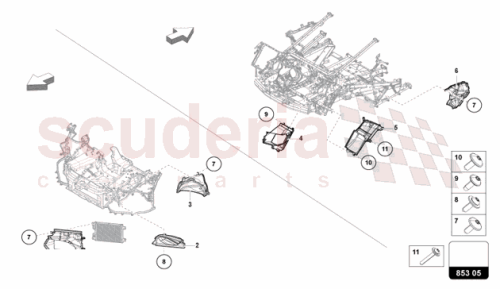 Part Diagram for Lamborghini 47B122126A