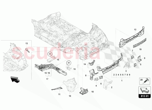 Part Diagram for Lamborghini 4ML813328A