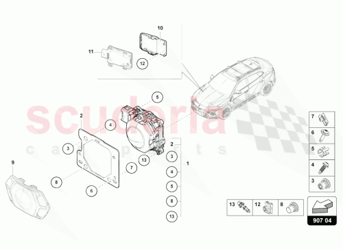 Part Diagram for Lamborghini 4M8907693