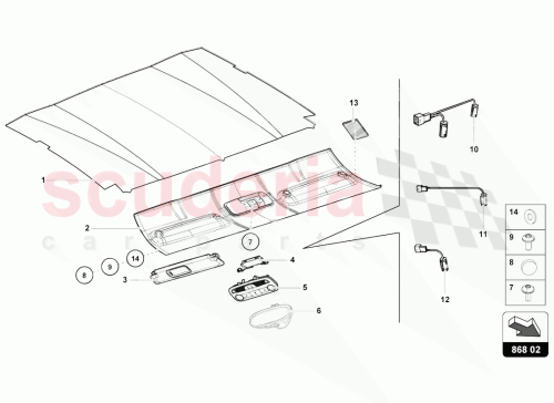 Part Diagram for Lamborghini 4T0867512SEA9