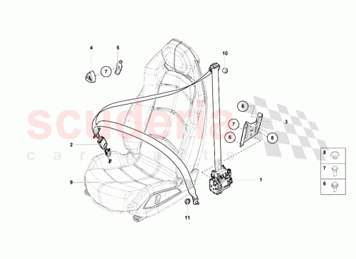 Part Diagram for Lamborghini 4L0857755K