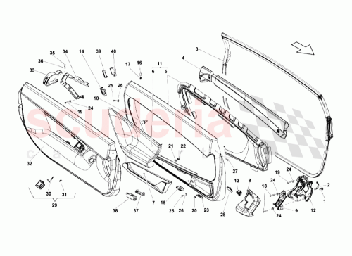 Part Diagram for Lamborghini 8E0867443