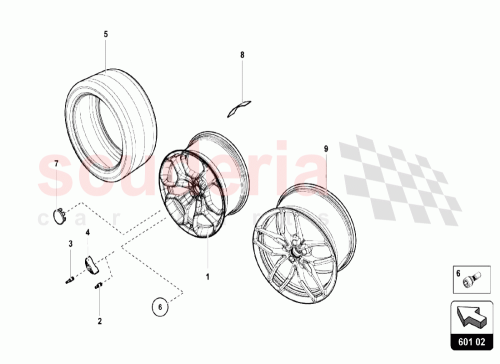 Part Diagram for Lamborghini 4T0601301