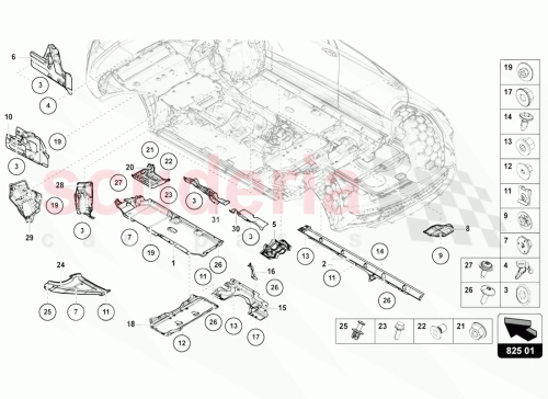 Part Diagram for Lamborghini 4M8825212