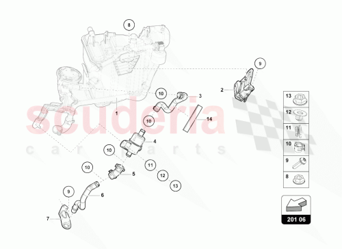 Part Diagram for Lamborghini 4S0201411G