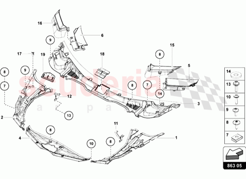 Part Diagram for Lamborghini 471819413F