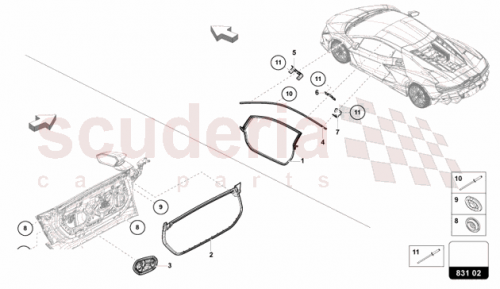 Part Diagram for Lamborghini 47B831708