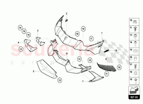Part Diagram for Lamborghini 470807287F
