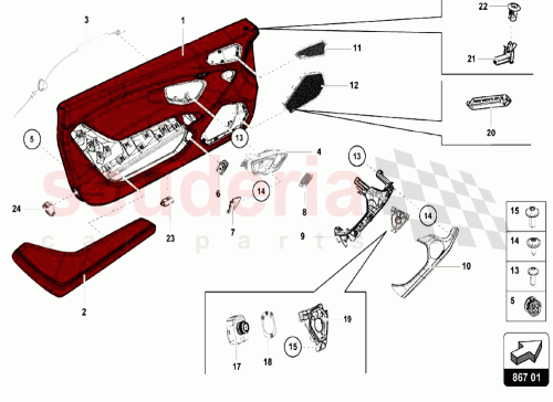 Part Diagram for Lamborghini 4T0867158E