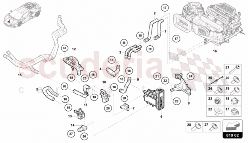 Part Diagram for Lamborghini 47B819314B
